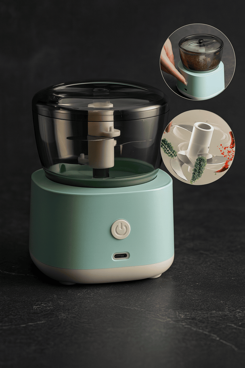 Mini Processador Elétrico Moedor Alimentos Alho Legumes